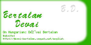 bertalan devai business card